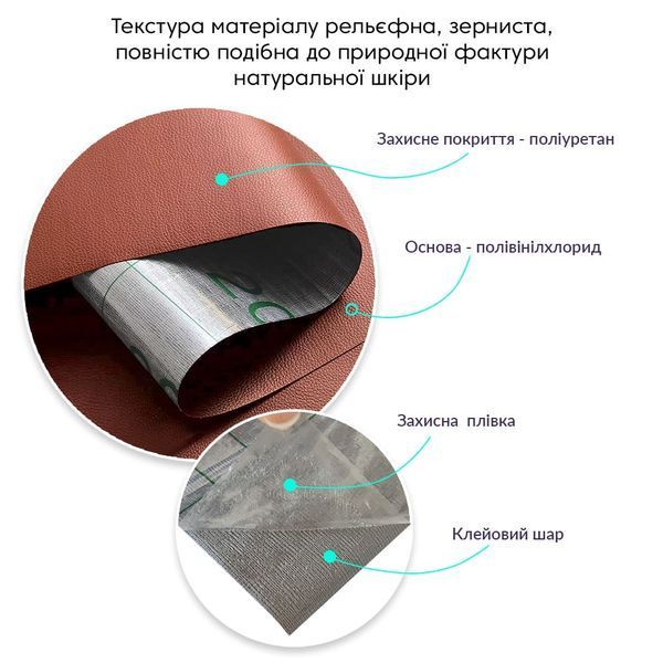 Екошкіра 50*137см самоклеюча EVAPLAST, теракотовий EV200021 фото